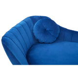 Felizia Midnight Left Arm Velvet Chaise - SE Home