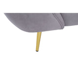 Felizia Grey Left Arm Velvet Chaise - SE Home