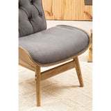 Arnold Grey Velvet Chair With Winged Back - SE Home