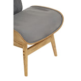 Arnold Grey Velvet Chair With Winged Back - SE Home