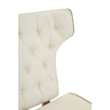 Arnold Beige Fabric Chair With Winged Back - SE Home