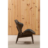 Arnold All Black Leather Chair With Button Detail - SE Home