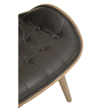 Arm Chairs, Recliners & Sleeper Chairs Arnold Black Leather Chair With Button Detail