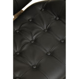 Arm Chairs, Recliners & Sleeper Chairs Arnold Black Leather Chair With Button Detail