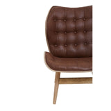 Arnold Brown Leather Chair With Button Detail - SE Home