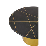 Rabia Coffee Table With Black Marble Top - SE Home