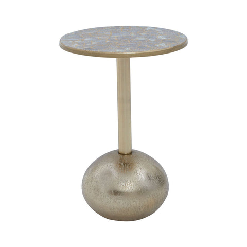 Inventivo Mosaic Top Gold Finish Side Table - SE Home