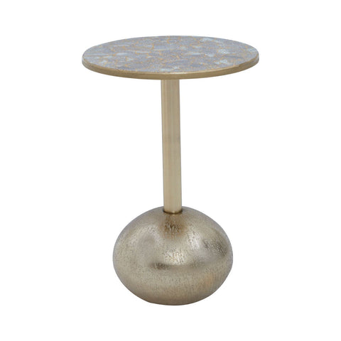 Kitchen & Dining Room Tables Inventivo Mosaic Top Gold Finish Side Table