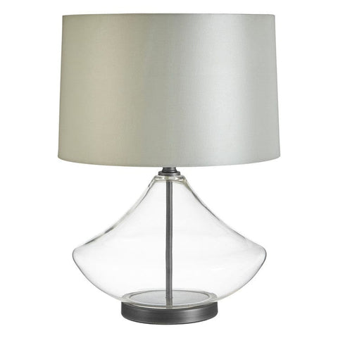 Usha Light Grey Shade Table Lamp