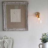 Dickens Clear Small Glass Wall Light - Brass - SE Home
