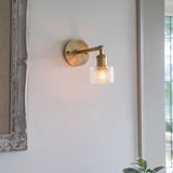 Dante Petite Prismatic Glass Wall Light - Brass