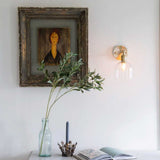 Larkin Clear Glass Wall Light - Brass - SE Home