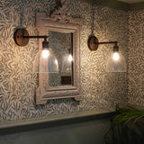 Potter Clear Glass Wall Light - Bronze - SE Home