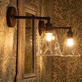 Rosetti Dapple Glass Wall Light - Bronze - SE Home