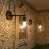 Larkin Clear Glass Wall Light - Bronze - SE Home