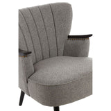 Hampstead Grey Fabric Armchair - SE Home