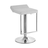Lexton White Gas Lift Bar Stool - SE Home
