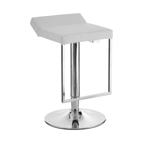 Lexton White Gas Lift Bar Stool - SE Home