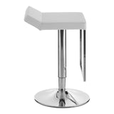 Lexton White Gas Lift Bar Stool - SE Home
