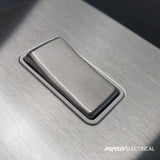 Screwless Brushed Chrome 2 Gang 2 Way Intelligent Trailing Dimmer Light Switch - SE Home