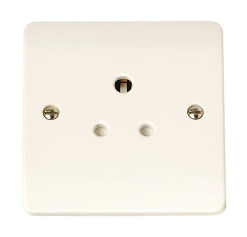 Curva White Range 5A Round Pin Socket Outlet