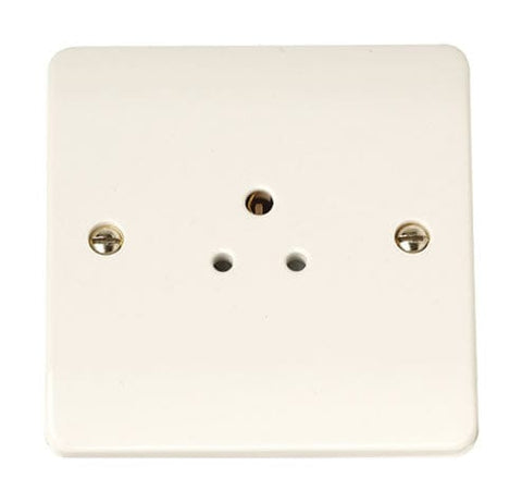 Curva White Range 2A Round Pin Socket Outlet