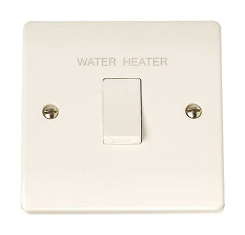 Curva White Range 20A DP Water Heater Switch