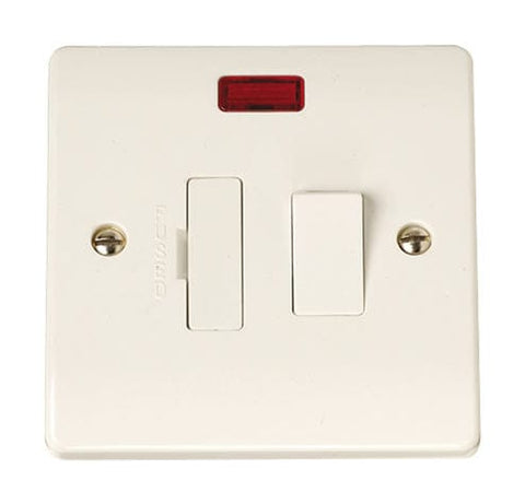 Curva White Range 13A DP Switched Fused Connection Unit With Neon