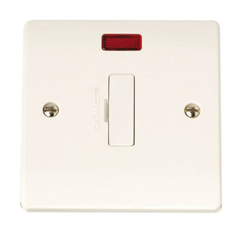 Curva White Range 13A Fused Connection Unit With Neon