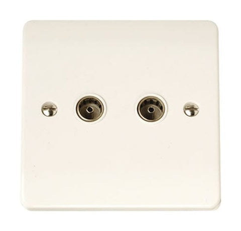 Curva White Range Double Coaxial Outlet