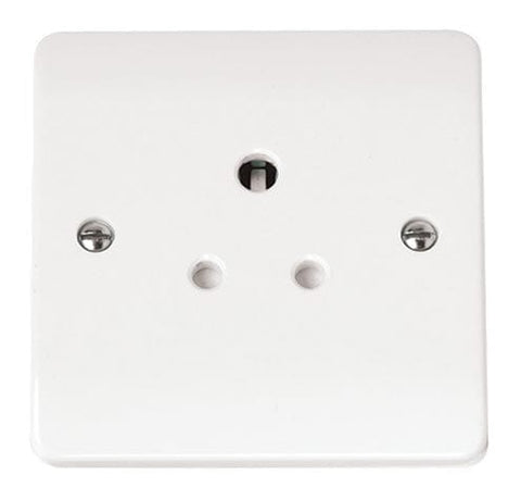 White Electrical Sockets and Switches White 5A Round Pin Socket Outlet