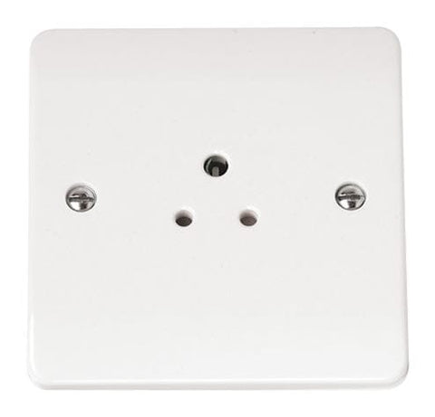 White Electrical Sockets and Switches White 2A Round Pin Socket Outlet