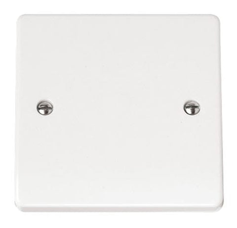White Electrical Sockets and Switches White 1 Gang Blank Plate