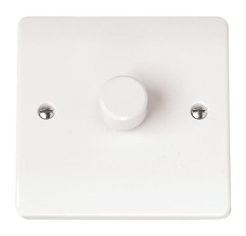White Electrical Sockets and Switches White 1 Gang 2 Way 250va Dimmer Switch