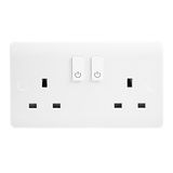 Click Smart Home Click Smart+ Home WIFI 13A 2 Gang Switched Plug Socket