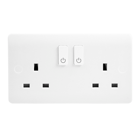 Click Smart Home Click Smart+ Home WIFI 13A 2 Gang Switched Plug Socket