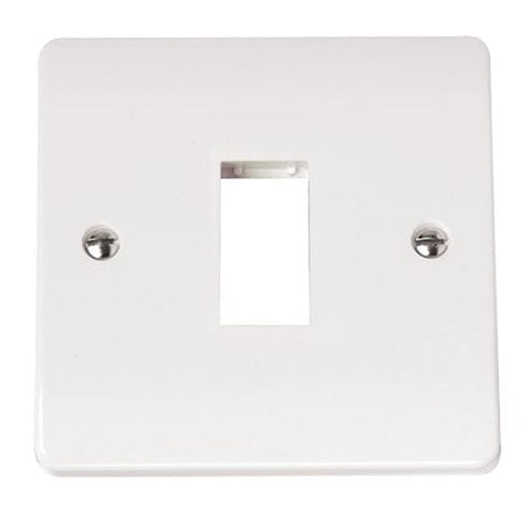 White Electrical Sockets and Switches White Single Plate Single Aperture