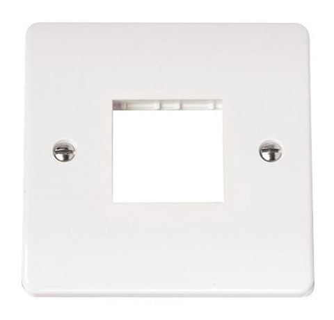 White Electrical Sockets and Switches White Single Plate Twin Aperture