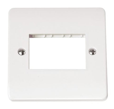 White Electrical Sockets and Switches White Single Plate Triple Aperture