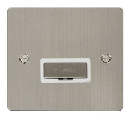 Flat Plate Stainless Steel Ingot 13A Connection Unit  - White Trim