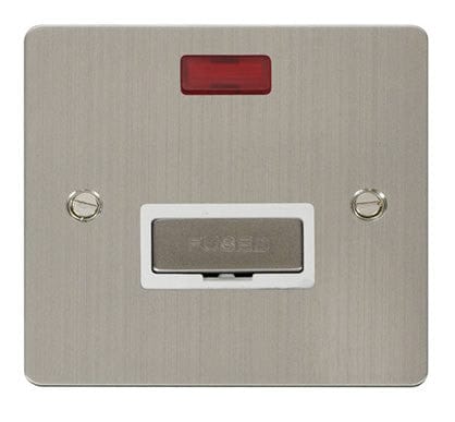 Flat Plate Stainless Steel Ingot 13A Connection Unit  + Neon  - White Trim