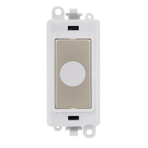 Gridpro Pearl Nickel 20A Flex Outlet Module - White Trim - SE Home