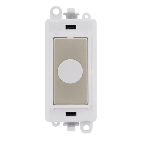 Pearl Nickel - White Inserts Gridpro Pearl Nickel 20A Flex Outlet Module - White Trim