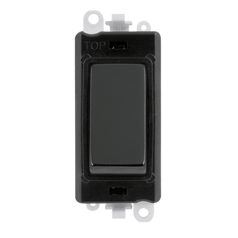 Black Nickel - Black Inserts Gridpro Black Nickel 20A Intermediate Light Switch Module - Black Trim