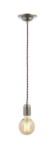 Polished Nickel Inlight Red Twist Decorative Cable Set -  E27 -  42W