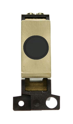 Minigrid & Modules Minigrid Ingot 20A Ingot Flex Outlet Module - Black - Satin Brass