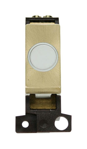 Minigrid & Modules Minigrid Ingot 20A Ingot Flex Outlet Module - White - Satin Brass