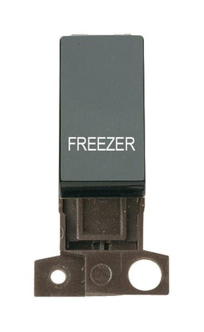 Minigrid & Modules Minigrid Plastic Printed 13A Resistive 10AX DP Switch - Black - Freezer
