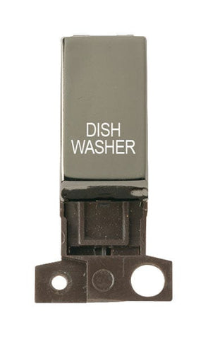 Minigrid & Modules Minigrid Ingot Printed 13A Resistive 10AX DP Switch - Black Nickel - Dish Washer