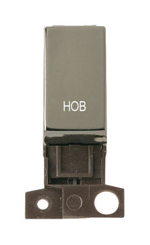 Minigrid & Modules Minigrid Ingot Printed 13A Resistive 10AX DP Switch - Black Nickel - Hob